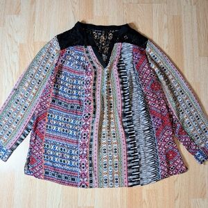 Zac & Rachel Colorful Bohemian Blouse